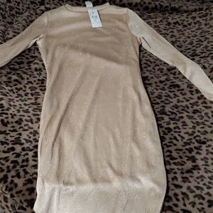 Fashion Nova Gold Dress